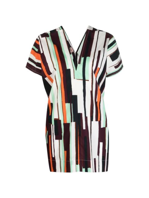 Plan C abstract-pattern short-sleeve top