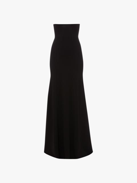 Victoria Beckham Floor-Length Knitted Skirt In Black