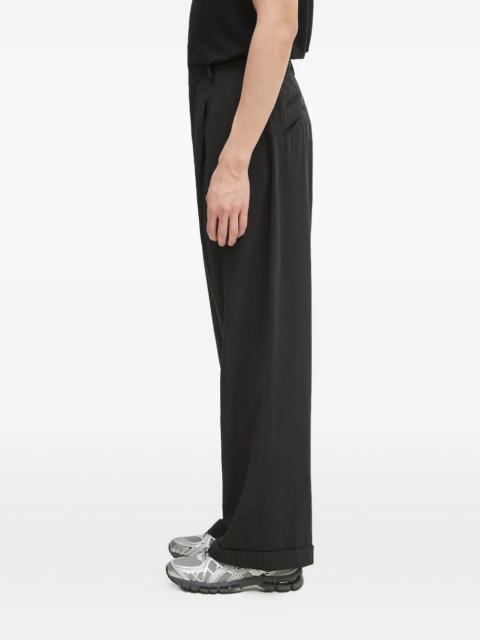 KENZO pleated cuffed-hem trousers