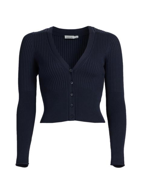 SIMKHAI Women's Ailany Rib-Knit Cardigan - Midnight