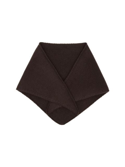 Yves Salomon Brown Cashmere Bandana Scarf