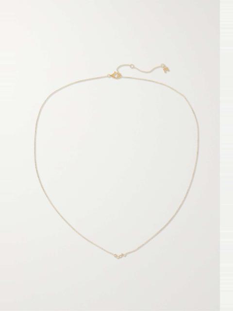 MATEO Wave 14-karat gold diamond necklace