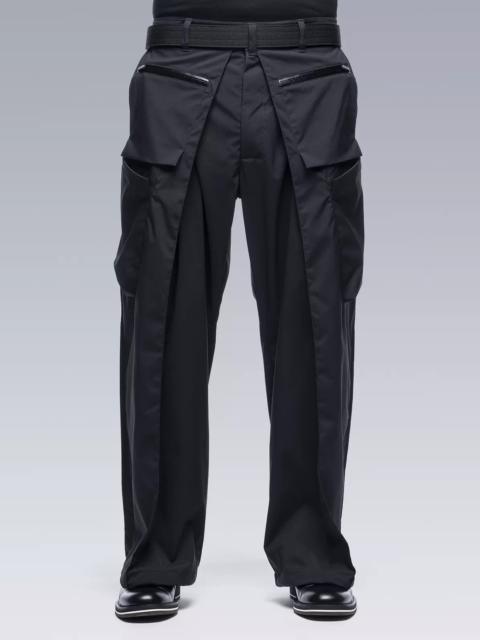 ACRONYM P45A-E Encapsulated Nylon Single Pleat Cargo Trouser Black