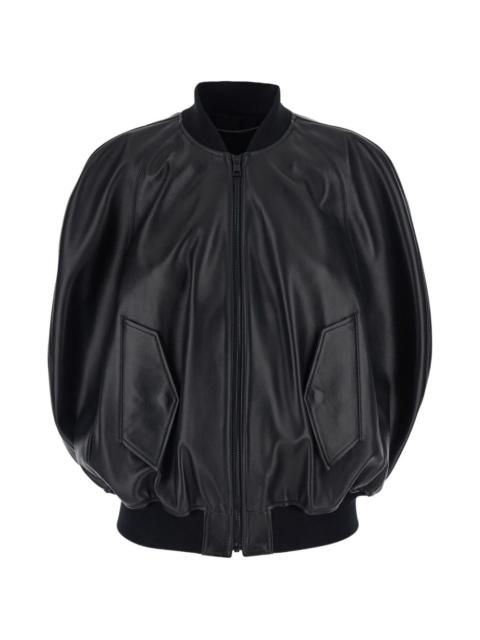 BALENCIAGA leather bomber jacket