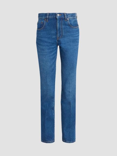 Victoria Beckham Women's Low-Rise Flare Jeans - Mid Blue Wash