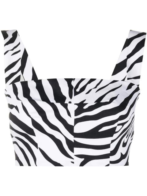 Dolce & Gabbana zebra print bustier top