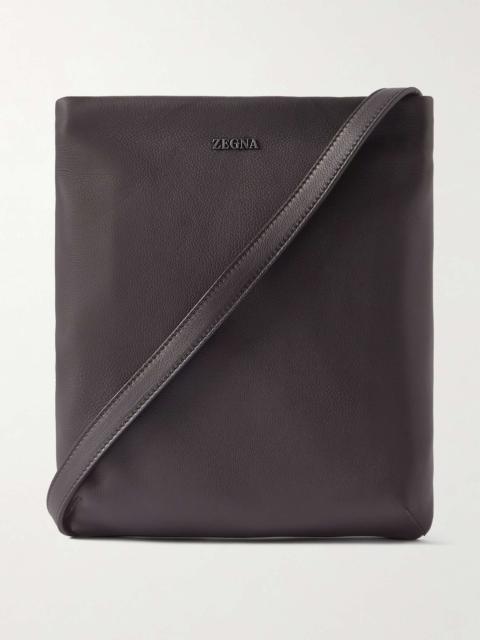 ZEGNA SECONDSKIN Leather Messenger Bag