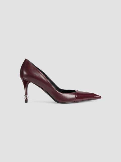 GUCCI Women's Brooks 80MM Leather Stiletto Pumps - Dark Red