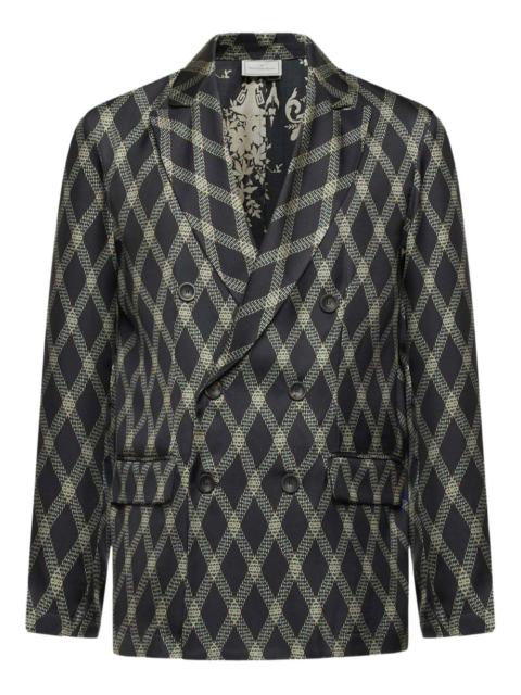 Pierre-Louis Mascia diamond-pattern double-breasted jacket