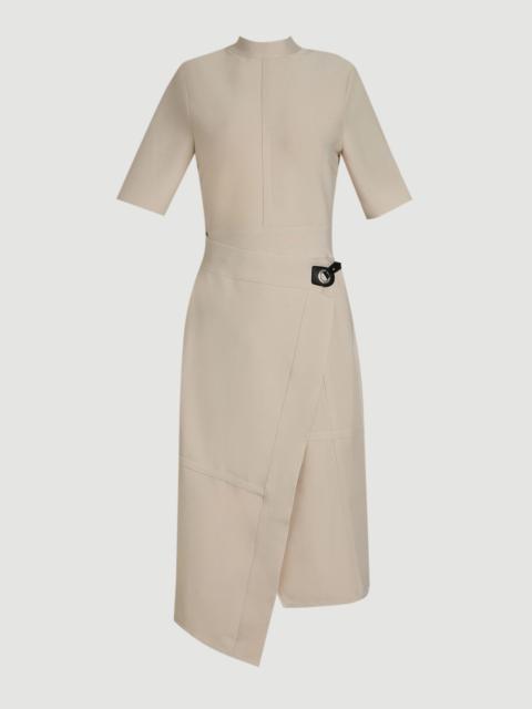 KAREN MILLEN Figure Form Bandage Asymmetric Knit Midi Dress