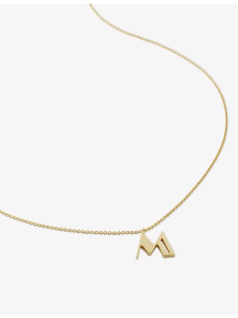MONICA VINADER Initial M 18ct Gold Vermeil-Plated 925 Sterling Silver Necklace