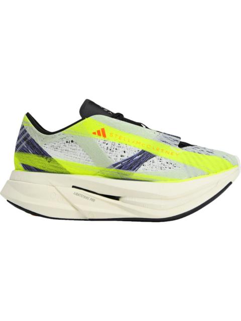 adidas by Stella McCartney Adizero Prime x 2 STRUNG Running Shoe in Linen Green/purple/Off White at 