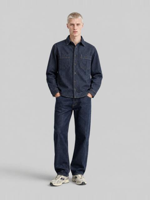 The Kooples STRAIGHT-LEG RAW DENIM JEANS IN BLUE
