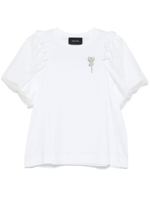 Simone Rocha flower-embellished T-shirt