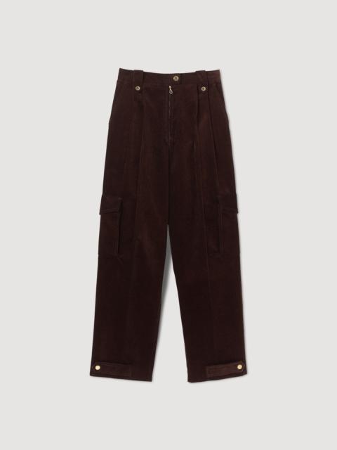 Sandro VELVET CARGO PANTS