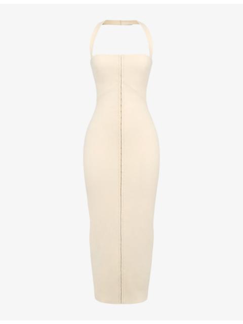 House of CB Mia halter-neck stretch-woven maxi dress