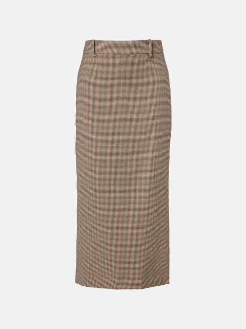 The Frankie Shop Alrose houndstooth midi skirt