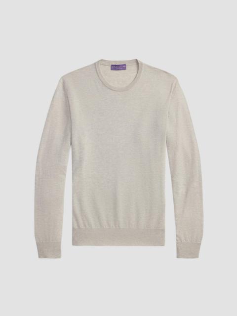 Ralph Lauren Men's Cashmere-Jersey Long-Sleeve Sweater - Pearl Grey Heather