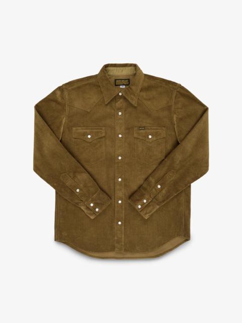 IHSH-398-CAM 11OZ CORDUROY WESTERN SHIRT - CAMEL
