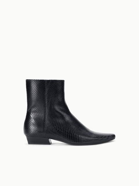 STAUD STAUD WALLY FLAT ANKLE BOOT BLACK SNAKE