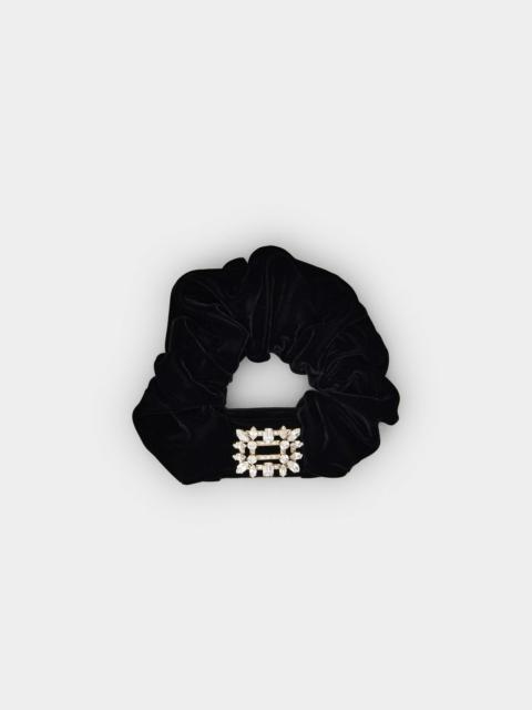 Roger Vivier Broche Vivier Buckle Scrunchie Elastic in Velvet