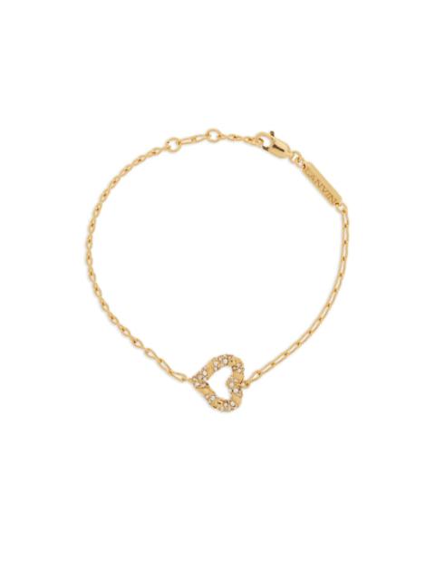 heart-pendant chain bracelet