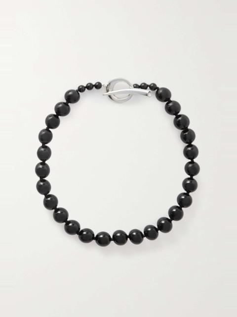 Everyday Boule sterling silver and onyx necklace