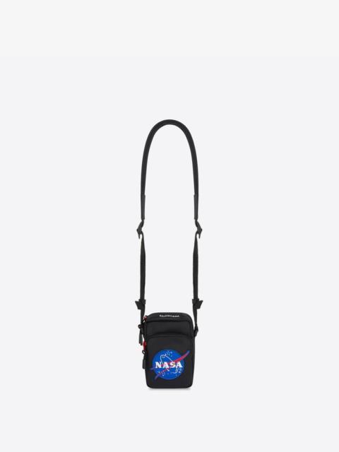 BALENCIAGA Men's Space Phone Holder in Black