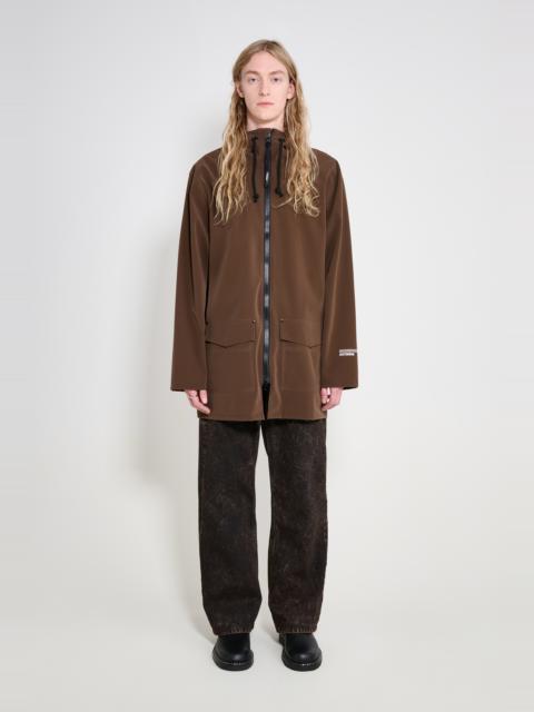 Stutterheim Stockholm Patch Raincoat Dark Brown