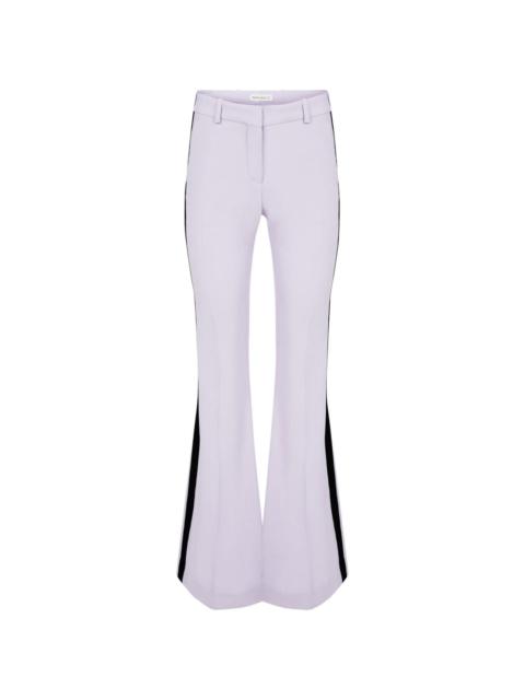 Cady striped flared trousers