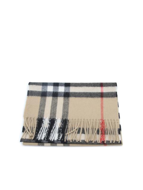 Burberry BEIGE CHECK WOOL SCARF
