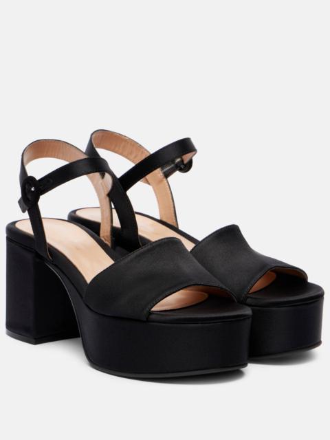 Gianvito Rossi Carol 35 satin platform sandals