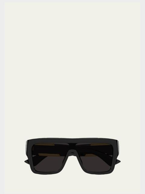 Bottega Veneta BV1451S-001 Acetate Rectangle Sunglasses