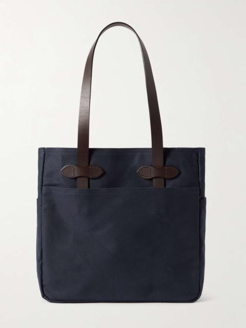 FILSON Leather-Trimmed Twill Tote Bag
