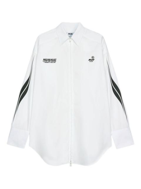 MSGM zip-fastening shirt