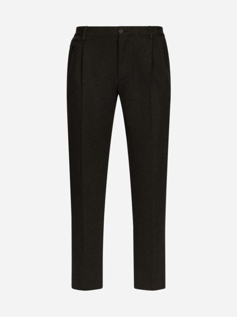 Dolce & Gabbana Stretch jersey pinpoint pants