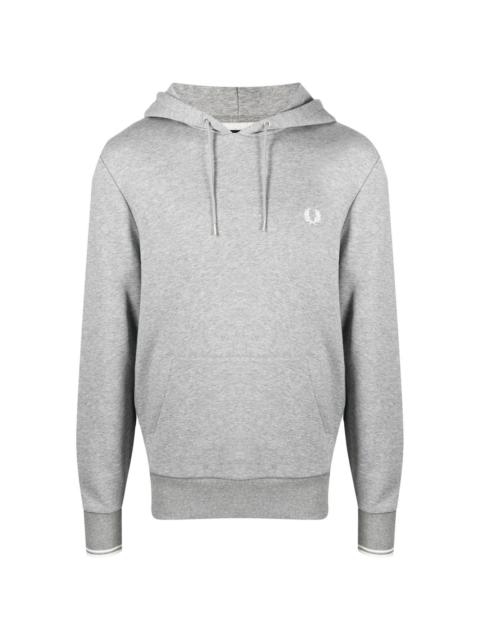 drawstring embroidered-logo hoodie