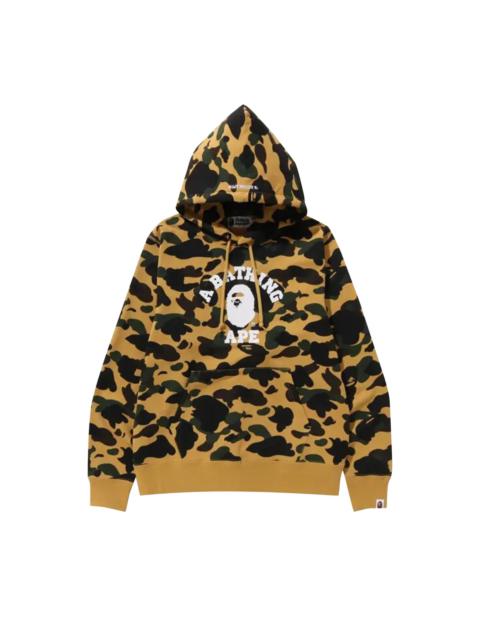 BAPE 1st Camo College Pullover Hoodie 'Yellow'