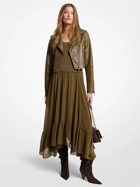 MICHAEL KORS Georgette High-Low Skirt