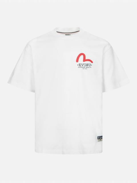 EVISU GODHEAD DAICOCK PRINT RELAX FIT T-SHIRT