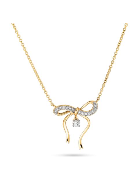 STONE AND STRAND Bow Nouveau Diamond Necklace
