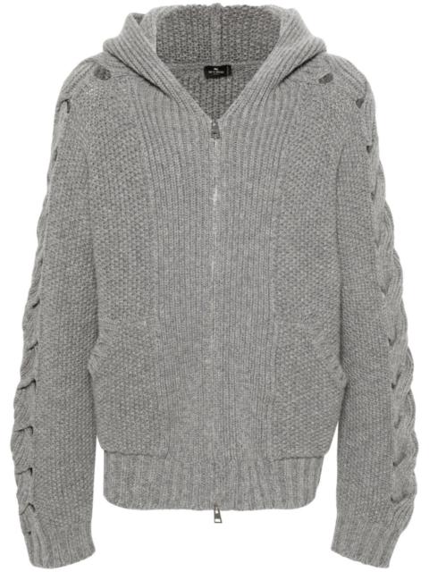 Etro zip-up knitted hoodie