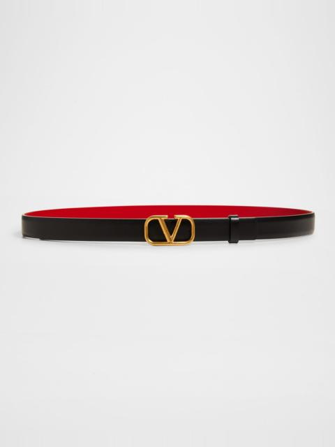 Valentino VLogo Leather Belt, 20mm