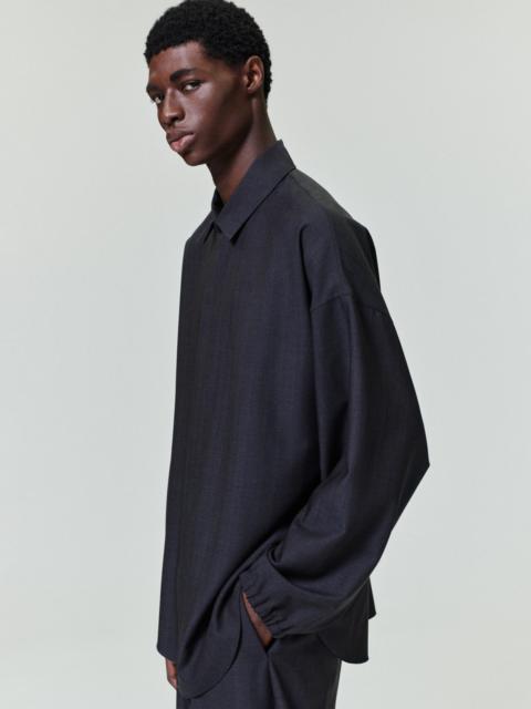 Fear of God Grey Striped Wool Elastic Cuff Shirt