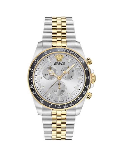 VERSACE Men's Greca Chrono Wave Two-Tone Stainless-Steel Bracelet Watch/43MM - Two Tone