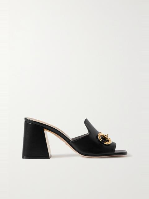 GUCCI Horsebit-detailed leather mules
