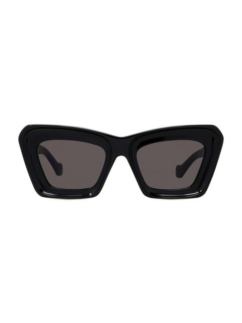 Loewe Men's Anagram 52MM Cat-Eye Sunglasses - Dark Grey Black