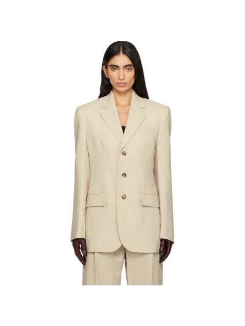WARDROBE.NYC Beige Light Longline Blazer