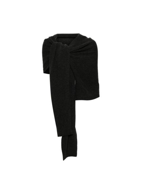 Lemaire asymmetric-design wool scarf