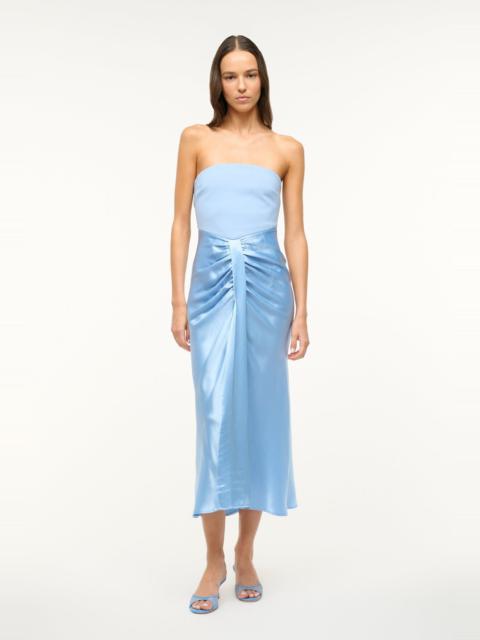 STAUD MIDI WAYFARING DRESS AZURE